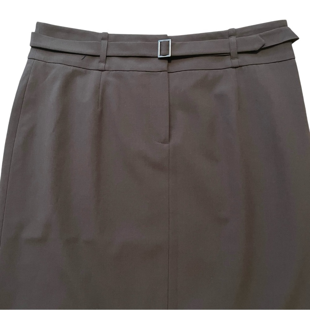 Talbots Vintage Grey Stretch Pencil Skirt with Belt 10 - Picture 3 of 7